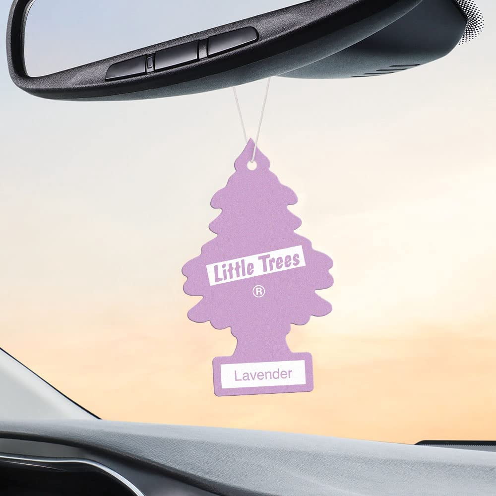 LITTLE TREES Car Air Freshener Hanging Tree Provides Long Lasting Scent for Auto or Home  LAVENDER Scent, 24 count