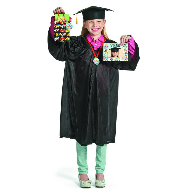 US Toy Child Size Graduation Caps - Black Felt, 12-Pack