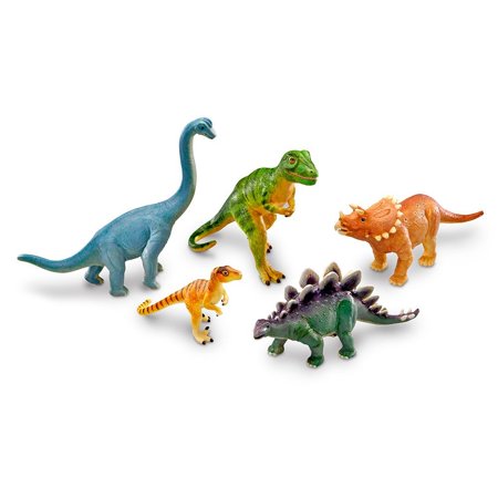 Trem Claw (Learning Resources Jumbo Dinosaurs I T-Rex, Brachiosaurus, Stegosaurus, Triceratops, and Raptor I 5 Pieces, Ages)