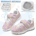 thumbnail image 5 of Psesaysky Daisy Pattern Printed Shoes for Children Girls Hook & Loop Breathable Comfortable Sneakers Casual Shoes Size 11-15, 5 of 7