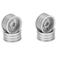 thumbnail image 2 of Aluminum Alloy Wheel Rim, Diameter 1.0 In High Accuracy 1/24 Scale Wheel Rim Wear Resistance Convenient Installation  For Axial SCX24 1/24 RC Car Silver, 2 of 8