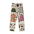 thumbnail image 4 of Disketp Vintage Coffee Men'S Pajama Pants - Ultra Soft Fleece Sleep And Lounge Pants (Size: S-Xxl), 4 of 9
