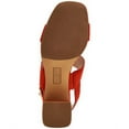 thumbnail image 4 of ALFANI Womens Red Circle Hardware Detail Cushioned Strappy Gwenna Square Toe Block Heel Buckle Leather Slingback Sandal 7.5 M, 4 of 4
