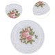 thumbnail image 3 of Posavasos para bebidas de 5 piezas, diámetro de 12 cm, elegantes regalos de inauguración de la casa, posavasos retro, textura de encaje hueco para coc Blanco, 3 of 9