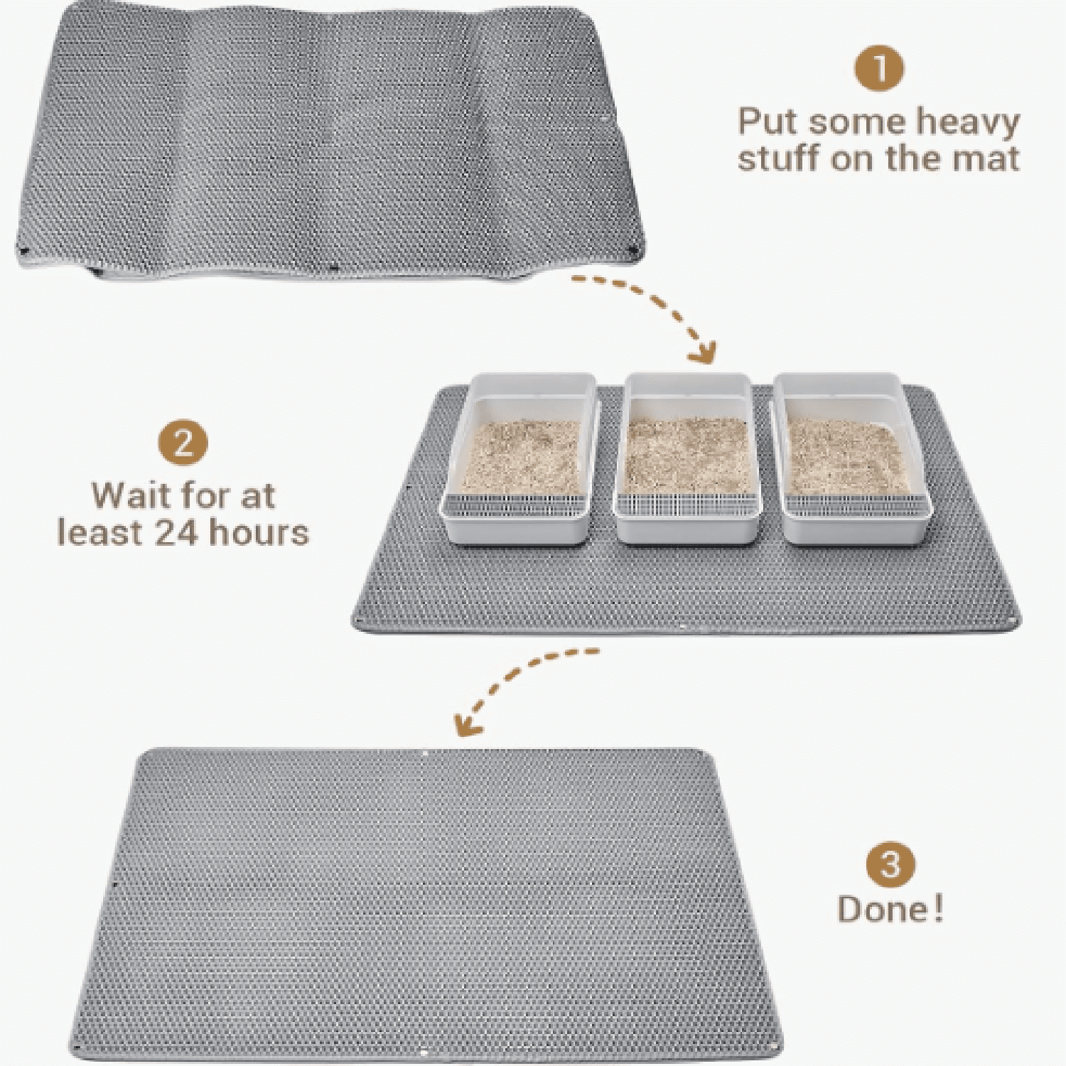 Cat Litter Mat - Extra Large XL 45"x 27" Cat Litter Trapping Mat, Machine Washable Double Layer Design, Urine & Waterproof for Kitty- Easy Clean for Floor