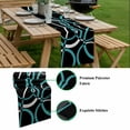 thumbnail image 5 of Turquoise Geometric Table Runner - 108 Inch Long, Kitchen Dining Table Runner Dresser Scarves, Modern Abstract Aesthetic Striped Art Farmhouse Decor for Coffee Tables Wedding Party Banquet, 5 of 8