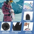 thumbnail image 3 of 2 Set Ski Gloves with Ski Touchscreen Liners Waterproof with Wrist Leashes Snowboarding Winter Gloves for Women Men Suit for Outdoor Skiing Running Cycling Hiking Biking, 3 of 7
