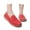 Red, variant on Women's Lightweight Casual Canvas Shoes Slip On Soft Sole Breathable PU Upper Comfortable Footwear for Daily Walking