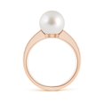 thumbnail image 2 of ANGARA South Sea Cultured Pearl Reverse Tapered Shank Ring in 14K Rose Gold for Women | June Birthstone, Birthday, Anniversary, Jewelry Gift for Women | Pearl Ring, 2 of 9