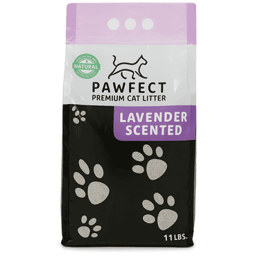 Pawfect Premium Lavender Scented Bentonite Cat Litter, Quick-Clumping, Dust-Free, Strong Odor Control, 9.6 lb