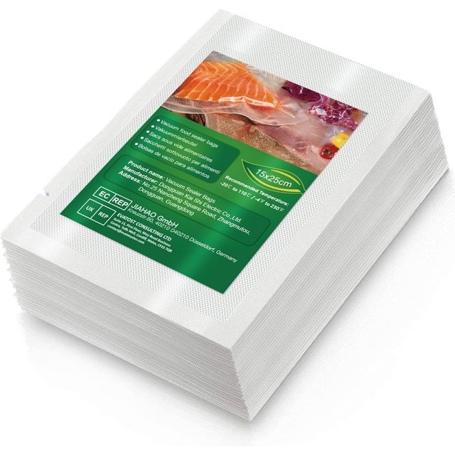 BoxLegend Vacuum Sealer Bags for Food 15x25cm/6''x10'' 100 Pint Professional Textured Food Vacuum Sealer Bag Thick Embossed Upgrade Design Pre-Cut BPA Free for Food Storage Sous Vide Cooking