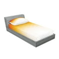 thumbnail image 2 of Ambesonne Modern Fitted Sheet & Pillow Sham Set, Digital Retro Triangle, Twin, Orange Yellow Cream, 2 of 2
