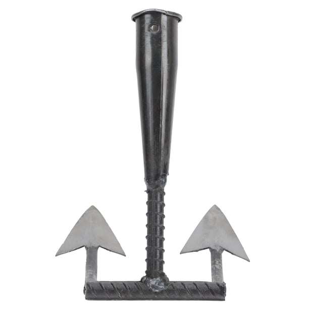1 azada triangular para excavar tierra, herramienta para abonar, azada de zanja con cabeza puntiaguda