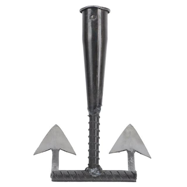 1 azada triangular para excavar tierra, herramienta para abonar, azada de zanja con cabeza puntiaguda