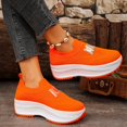 thumbnail image 3 of Platform Walking Shoes for Women Breathable Knit Slip on Loafers Casual Orthopedic Fashion Sneakers, 3 of 6