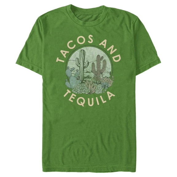 Men's Lost Gods Tacos and Tequila  Graphic Tee Kelly Green Medium