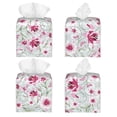 thumbnail image 2 of Kdxio Lilies Flowers Print Tissue Box Cover,Square Decorative PU Leather Facial Paper Case Organizer Holder Dispenser for Bathroom,Night Stands,Desk,Car 5.2''X5.2''X5.2'', 2 of 8