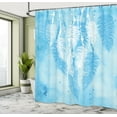 thumbnail image 5 of Ambesonne Tribal Shower Curtain, Watercolor Boho Feather Form, 69"Wx70"L, Blue White, 5 of 5
