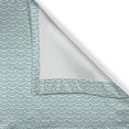 thumbnail image 6 of Ambesonne Aqua Valance & Curtain, Curvy Lines Bubbles Sea, 55"x30", Sky Blue White, 6 of 7