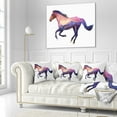 thumbnail image 2 of Designart Horse Double Exposure Illustration - Animal Throw Pillow - 16x16, 2 of 4
