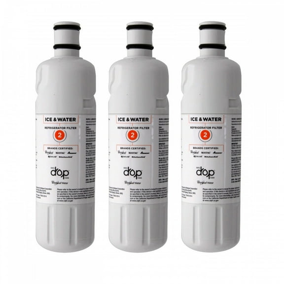 Whirlpool EverDrop EDR2RXD1 W10413645A Filter 2 Refrigerator Ice & Water Filter - 3 Pack