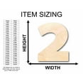 thumbnail image 2 of Unfinished Wood Block Number 2 - Craft - up to 24" DIY 46" / 3/4", 2 of 3