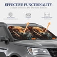 thumbnail image 4 of Balery Floral Fox Parasol para parabrisas de coche de 2 piezas | Parasol plegable para parabrisas delantero de coche para la mayoría de sedanes-Medium, 4 of 6