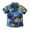 Blue, variant on ZACPNCV Boy's Short Sleeve Hawaiian Shirts Casual Floral Button Down Aloha Shirt Blue 3-4 Years