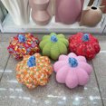 thumbnail image 6 of Lkxisu Floral Pumpkin Pillow, 9.8 inch Flower Pattern 3D Pumpkin Shaped Throw Pillow, Soft Cute Stuffed Pumpkin Toys Farmhouse Decorative Cushion Fall Halloween Decorations for Couch Sofa Bed, 6 of 6
