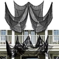 thumbnail image 2 of Halloween Creepy Spooky Gauze Cloth Black Cheesecloth Scary Halloween Decorations,Freaky Loose Weave Creepy Gauze for Haunted House Home Wall Patio Garden,72.05x29.92 inch, 2 of 3