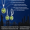 thumbnail image 2 of Gem Stone King 7.20 Ct Oval Green Peridot 925 Sterling Silver Pendant and Earrings Jewelry Set, 2 of 5