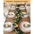 thumbnail image 4 of 13 Inch Round Placemats Set of 4, Western Texas Star Vintage Non Slip Heat Insulation PP Table Mats, Rustic Wreath Red Beige Plaid Washable Place Mats for Kitchen Dining Party Table Decor, 4 of 7