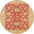 thumbnail image 1 of Ahgly Company Indoor Round Abstract Bright Orange Abstract Area Rugs, 8' Round, 1 of 6