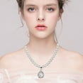 thumbnail image 4 of Fiudx Elegante Conjunto de Joyas, Collar de Perlas con Mensaje Sincero, Pendientes de Perlas de Cadena Duraderas, Caja de Regalo de Lujo Incluida, Regalo de San Valentín, Perfecto para Mujeres, Gesto, 4 of 6