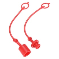 1 Set Hydraulic Coupler Dust Cap 1/4 ISO-B with Retention Ring Red