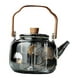 thumbnail image 5 of Tetera de vidrio para estufa, té de Kung Fu transparente de 1L con mango seguro con infusor extraíble para el hogar, Picnic, familia, interior, 5 of 9