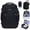 Black, variant on WANDF Travel Backpack With 16 Pockets, 17'' Airline Approved Carry on Luggage,Waterproof Personal Item Bag Fit 15.6" Laptop, Lightweight Casual Daypack for Weekender Business Hiking(Red Bag)