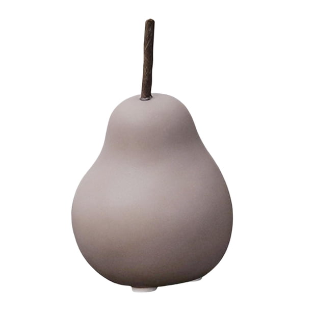 Estatuilla de pera Estatuilla de pera de cerámica nórdica, escultura decorativa estatua coleccionable centro de mesa para decoración del hogar , Lavanda 6.5cmx11cm