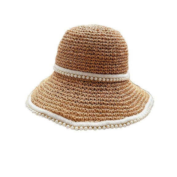 TACILIP Outdoors, Summer Women's Travel Style Woven Lightweight and Breathable Sun Protection Beach Dome Beach Sun Hat, Gifts for Women