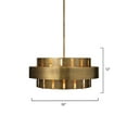 thumbnail image 3 of Jamie Young Co Orbit Modern Steel Metal/Acrylic Chandelier in Antique Brass, 3 of 8