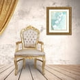 thumbnail image 3 of Goldberger, Jennifer 26x30 Gold Ornate Wood Framed with Double Matting Museum Art Print Titled - Ginkgo on Dusty Teal V, 3 of 4