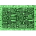 thumbnail image 1 of Ahgly Company Indoor Rectangle Abstract Emerald Green Modern Area Rugs, 3' x 5', 1 of 4