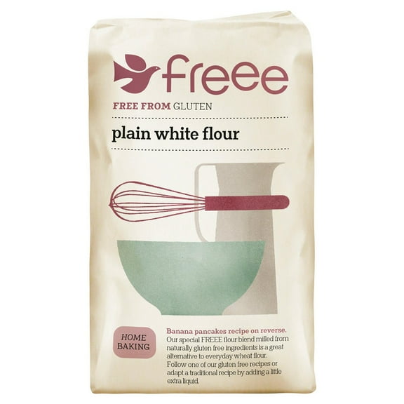 Doves Farm Freee Gluten Free Plain White Flour 1Kg (Pack of 5)