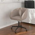 thumbnail image 2 of Pemberly Row Modern Boucle Swivel Rolling Task Chair in Gray, 2 of 7