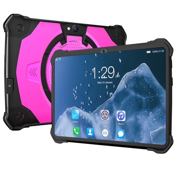 Kchsji 7-Inch Tablet with 16GB Storage Bluetooth WiFi Bundle Case, Quad-Core Processor, HD Screen with Front Rear Camera, Parental Control for Education Entertainment Reading Work Home Use