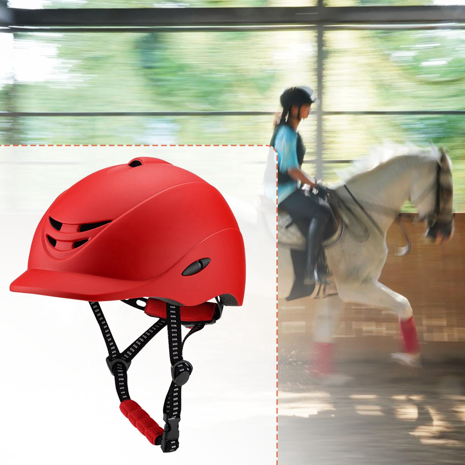 QSTDGVPW Equestrian Helmet Bike Helmet Outdoor Sports Adjustable Equestrian Head Gear M