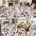 thumbnail image 5 of 6x9 Area Rugs for Living Room, Dog Claws Non Slip Area Rugs for Kitchen Bedroom Entryway, Pet Cat Cartoon Cute Animal Bone Pawprints Washable Carpet Runner Rug Floor Mats for Bedroom Home Decor, 5 of 8