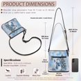 thumbnail image 6 of Yuyamidu Blue Snowman PU Leather Crossbody Bag for Women with Wallet 2‑Piece Shoulder Bag Daily Purse Set Adjustable Strap, Multiple Zipper Pockets, for Christmas Gifting, Daily Casual Outings, 6 of 8