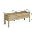 thumbnail image 6 of LuxenHome 20.1 H Unfinished Fir Wood Raised Garden Bed Planter, 6 of 9