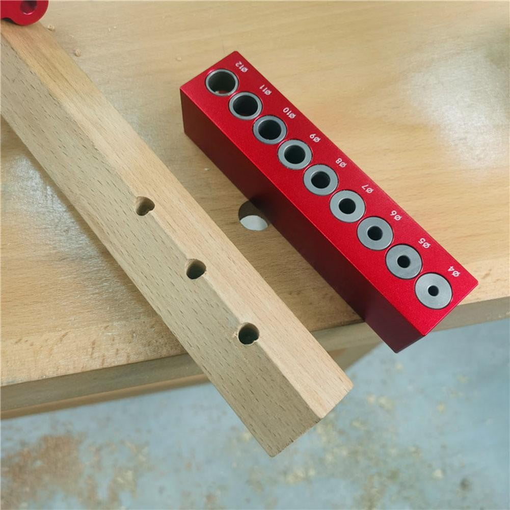 4-12mm Vertical Pocket Hole Jig Woodworking Dowel Drill Guide Centering Locator